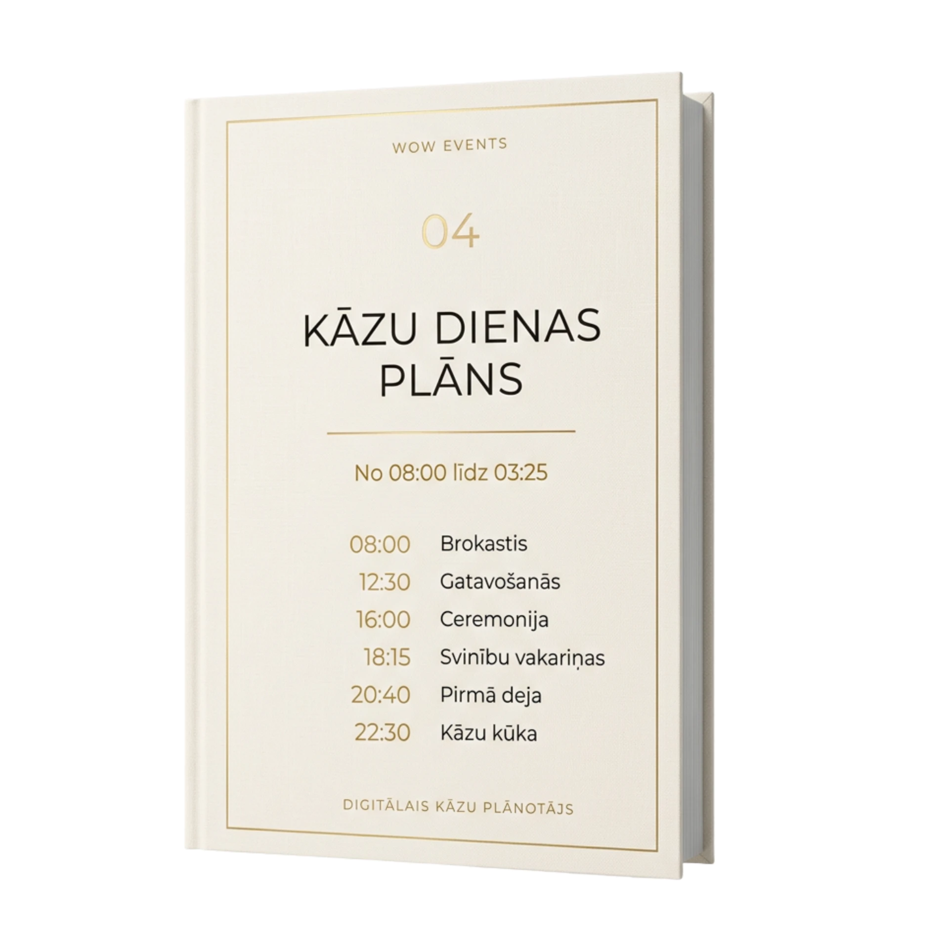 Kāzu dienas plāns no A līdz Z